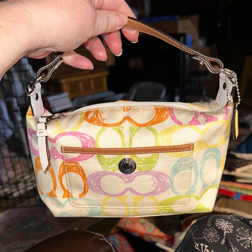 COACH Multicolor Pastel Mini C Women's Bag Baguette (JJ)